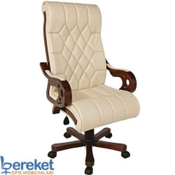 Kapitone Ahşap Makam Koltuğu